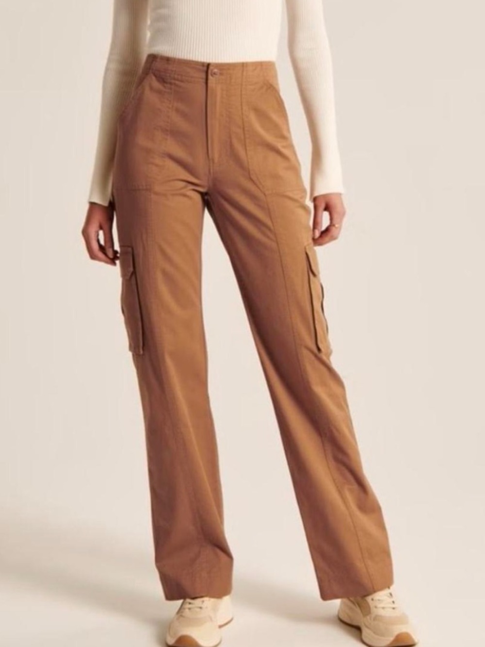 Abercrombie Brown Utility Cargo Straight Leg Pants